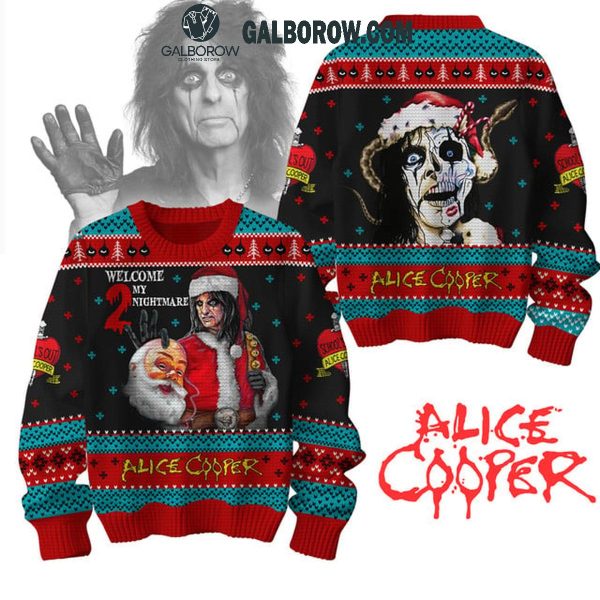 Alice Cooper Welcome To My Nightmare Christmas Ugly Sweater