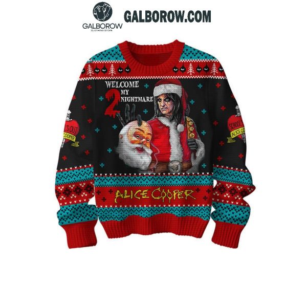 Alice Cooper Welcome To My Nightmare Christmas Ugly Sweater