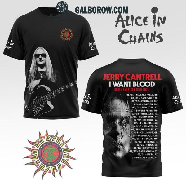 Alice In Chains Jerry Cantrell I Want Blood 2025 Tour Hoodie T Shirt