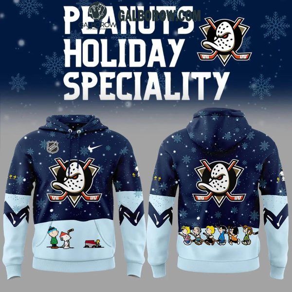 Anaheim Ducks Night Of Christmas With Peanuts Snoopy 2024 Hoodie T-Shirt