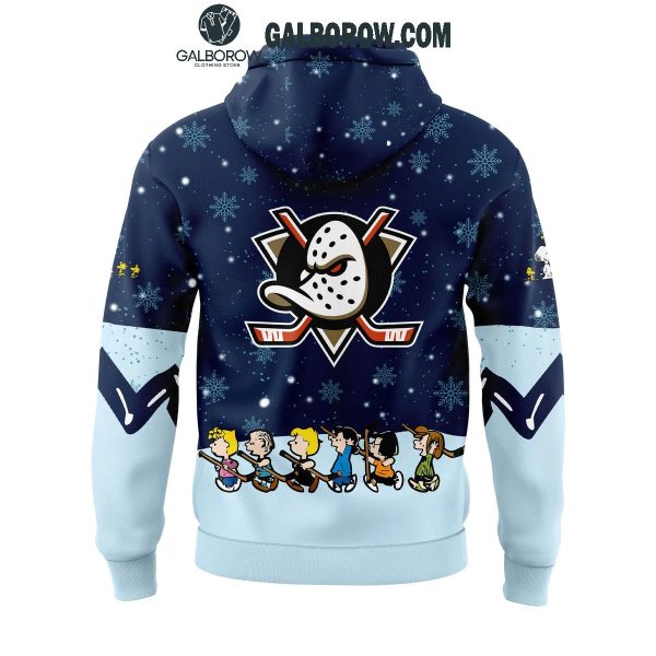 Anaheim Ducks Night Of Christmas With Peanuts Snoopy 2024 Hoodie T-Shirt