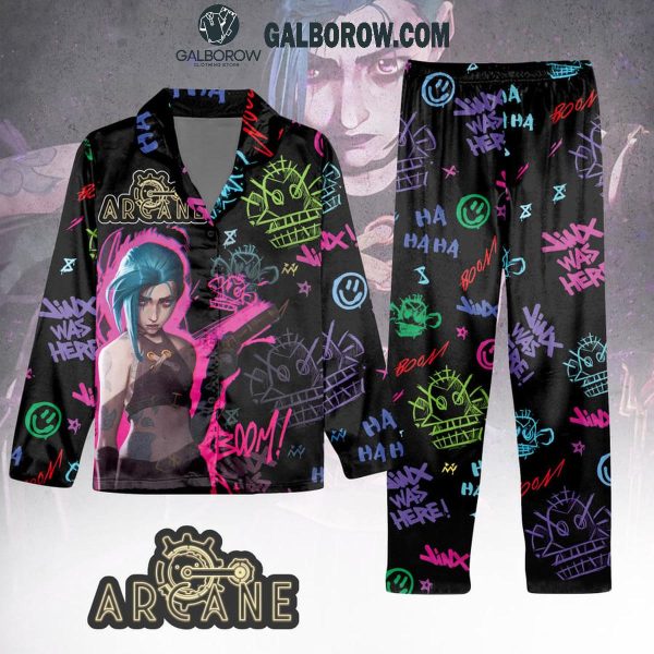 Arcane Boom Powder Jinx Was Here 2024 Polyester Pajamas Set