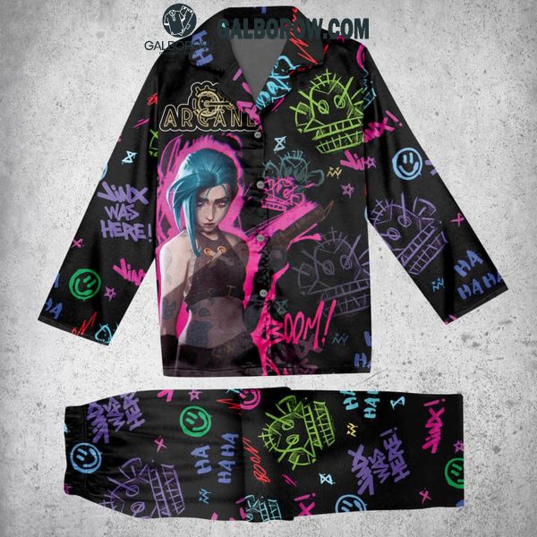 Arcane Boom Powder Jinx Was Here 2024 Polyester Pajamas Set