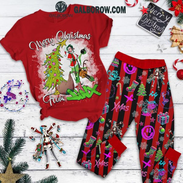 Arcane The Grinch Merry Christmas 2024 From Jinx Fleece Pajamas Set