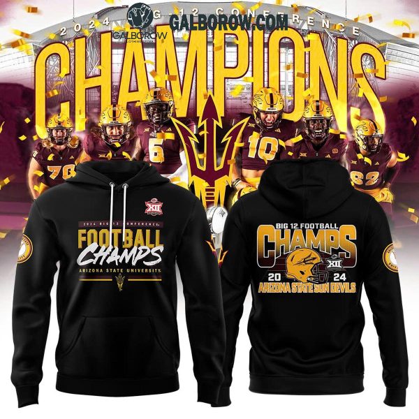 Arizona State Sun Devils 2024 Big12 Conference Champions Cheer Hoodie T-Shirt