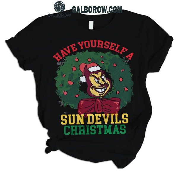 Arizona State Sun Devils Have Yourself A Merry Christmas Fleece Pajamas Set