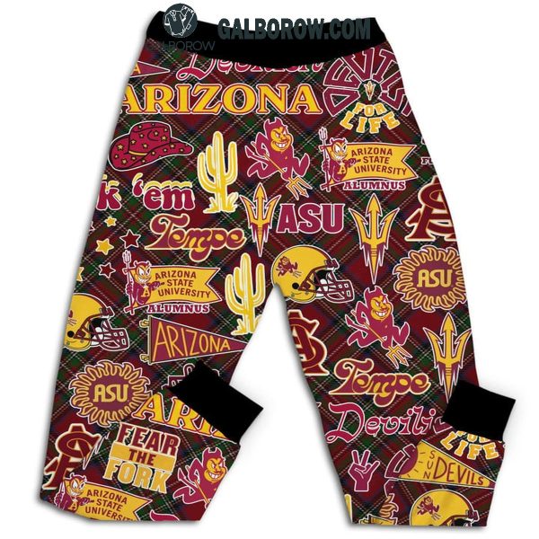 Arizona State Sun Devils Have Yourself A Merry Christmas Fleece Pajamas Set