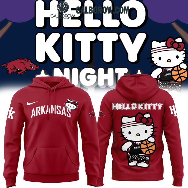 Arkansas Razorbacks Hello Kitty Celebration 50 Years Basketball Hoodie T-Shirt