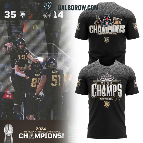 Army Black Knights 2024 Greatness AAC Champions Hoodie T-Shirt