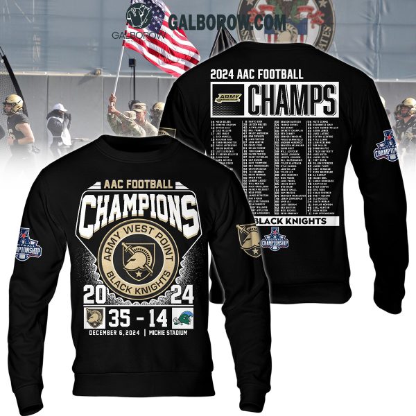 Army Black Knights West Point AAC Football Champions 2024 Hoodie T-Shirt