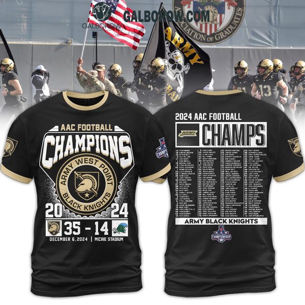 Army Black Knights West Point AAC Football Champions 2024 Hoodie T-Shirt