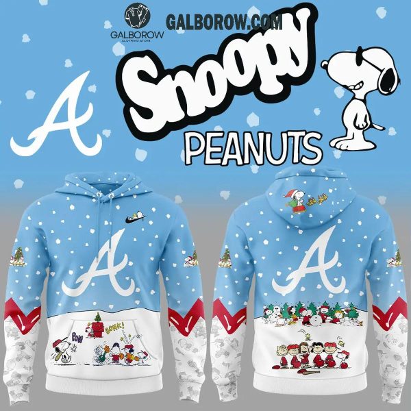 Atlanta Braves 2024 Peanuts Baseball Snoopy Holidays Hoodie T-Shirt