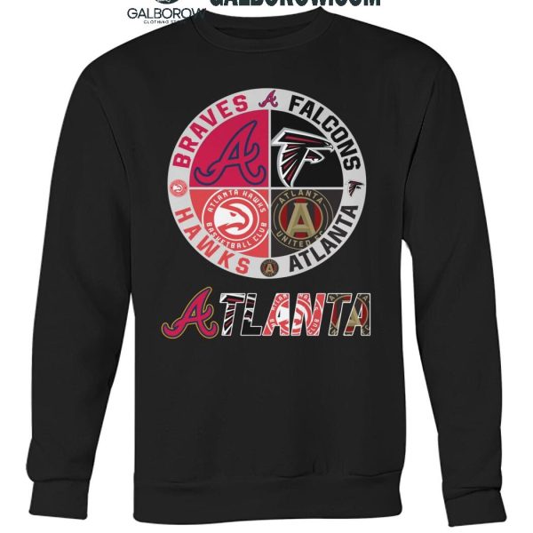 Atlanta Braves Atlanta Falcons Atlanta Hawks Atlanta United FC 2024 T Shirt