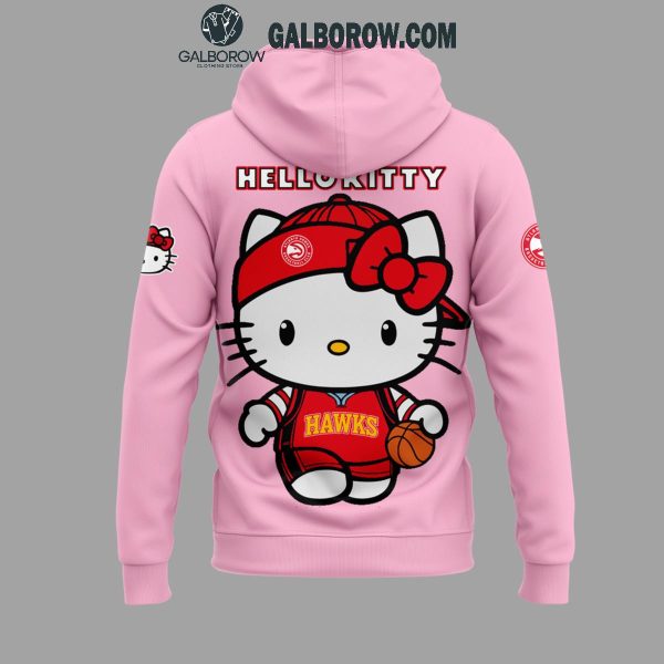 Atlanta Hawks Cheer 50th Anniversary Of Hello Kitty Pink 2024 Hoodie T-Shirt