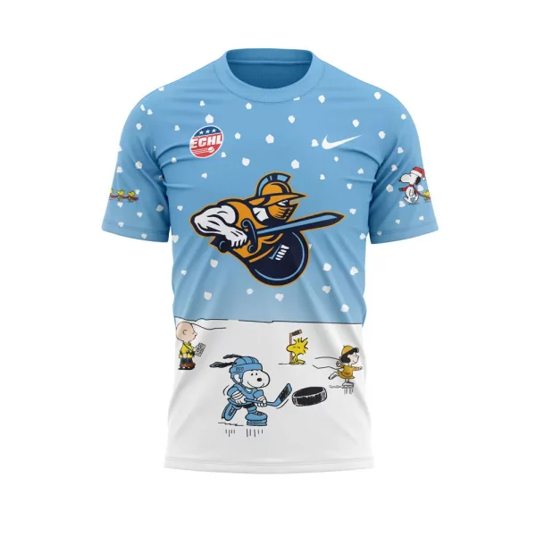 Atlanta Gladiators 2024 Snoopy Cheering Peanuts Winter Hoodie T-Shirt