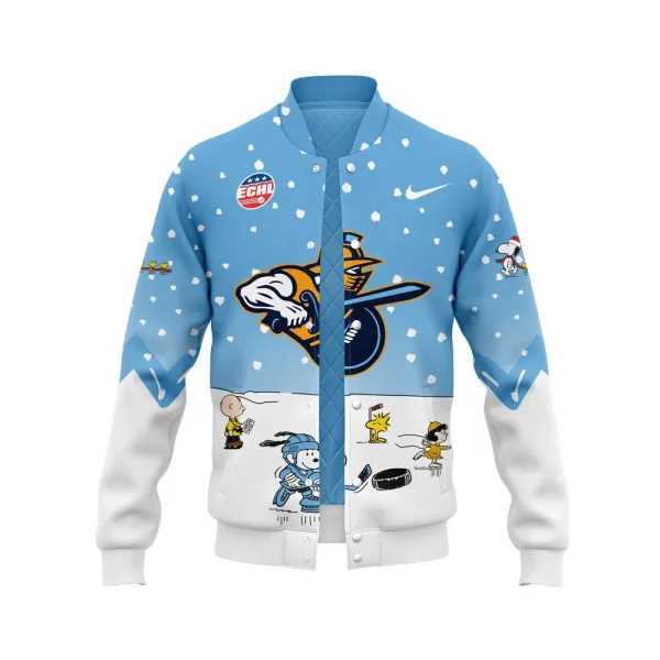 Atlanta Gladiators Snoopy Cheering Peanuts Winter 2024 Baseball Jacket