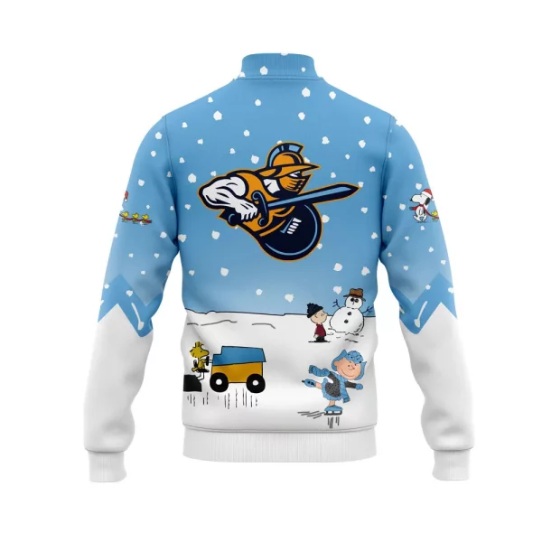 Atlanta Gladiators Snoopy Cheering Peanuts Winter 2024 Baseball Jacket