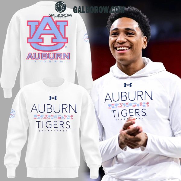 Auburn Tigers Men’s Basketball Full White New Face For 2025 Hoodie T-Shirt