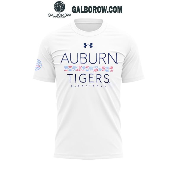 Auburn Tigers Men’s Basketball Full White New Face For 2025 Hoodie T-Shirt