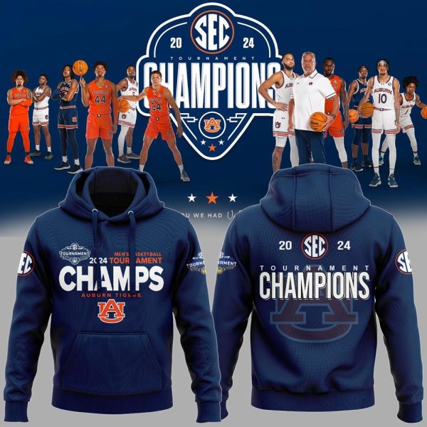 Auburn Tigers Men’s Basketball Champs SEC Tournament 2024 Hoodie T-Shirt