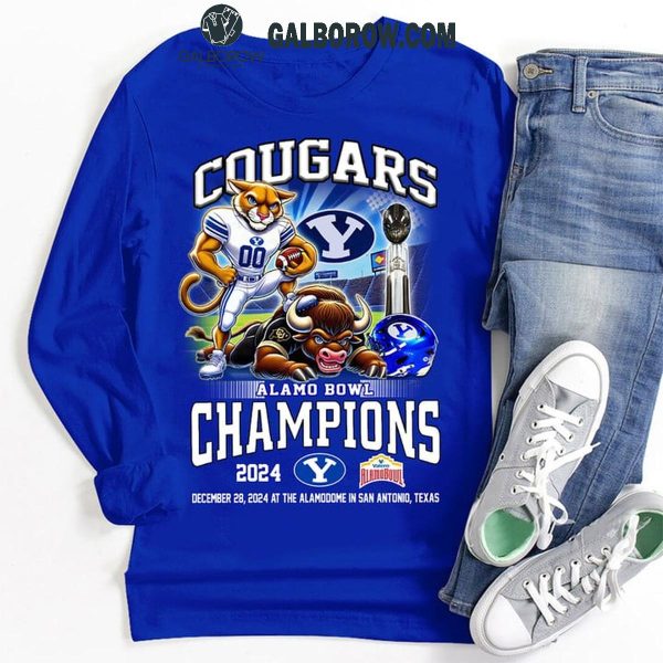 BYU Cougars Let’s Celebrate 2024 Alamo Bowl Champions T-Shirt