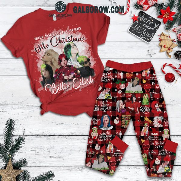 Billie Eilish Have Yourself A Merry Little Christmas Fleece Pajamas Set