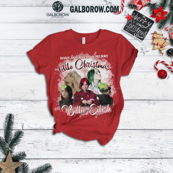 Billie Eilish Have Yourself A Merry Little Christmas Fleece Pajamas Set