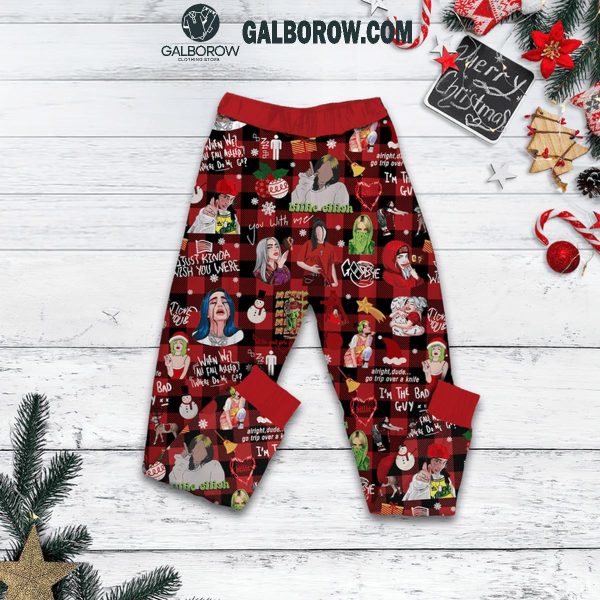 Billie Eilish Have Yourself A Merry Little Christmas Fleece Pajamas Set