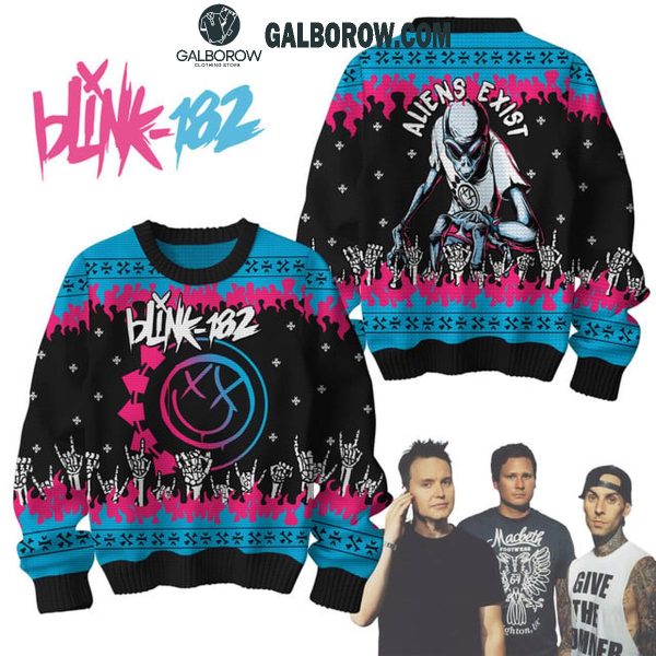 Blink-182 Aliens Exist 2025 Christmas Ugly Sweater