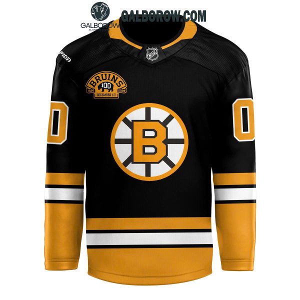 Boston Bruins Celebrating 100th Birthday Throwback 2024 Personalized Hockey Jersey