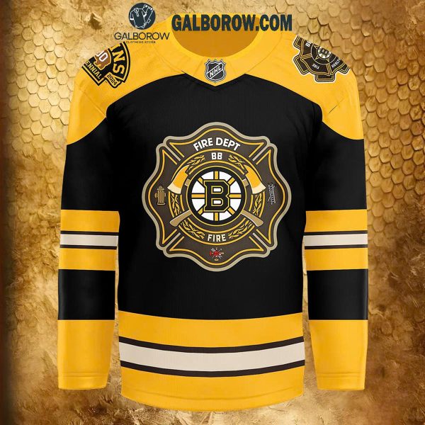 Boston Bruins Firefighter Appreciation Night Honoring Personalized Hockey Jersey