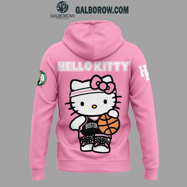 Boston Celtics NBA Team With Hello Kitty 2024 Anniversary Hoodie T-Shirt