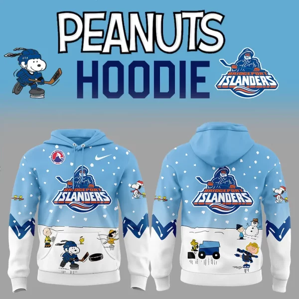 Bridgeport Islanders 2024 Snoopy Cheering Peanuts Winter Hoodie T-Shirt