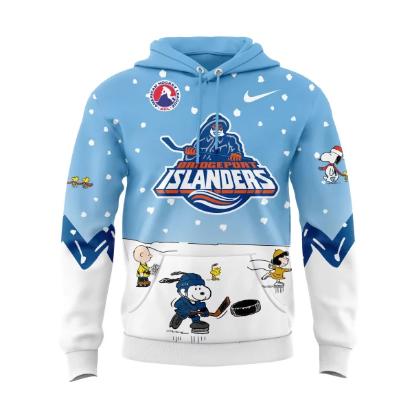 Bridgeport Islanders 2024 Snoopy Cheering Peanuts Winter Hoodie T-Shirt