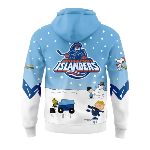 Bridgeport Islanders 2024 Snoopy Cheering Peanuts Winter Hoodie T-Shirt