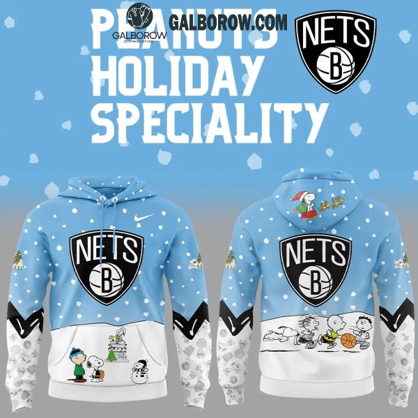 Brooklyn Nets Peanuts Snoopy Christmas Days NBA 2024 Hoodie T-Shirt