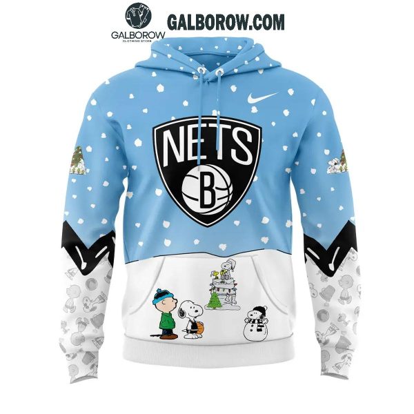 Brooklyn Nets Peanuts Snoopy Christmas Days NBA 2024 Hoodie T-Shirt