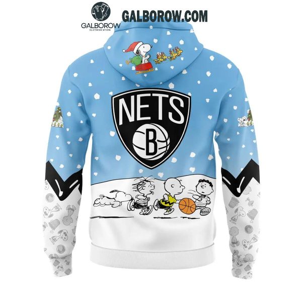 Brooklyn Nets Peanuts Snoopy Christmas Days NBA 2024 Hoodie T-Shirt