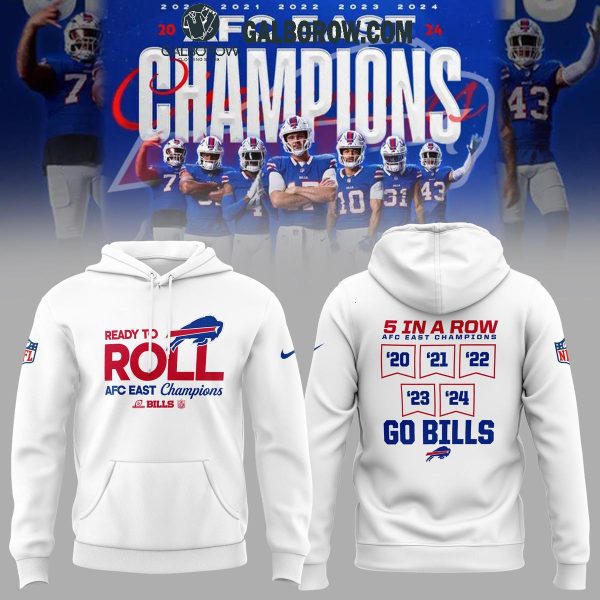 Buffalo Bills 2024 AFC East Division Champions 5 Straight Go Bills Hoodie T-Shirt