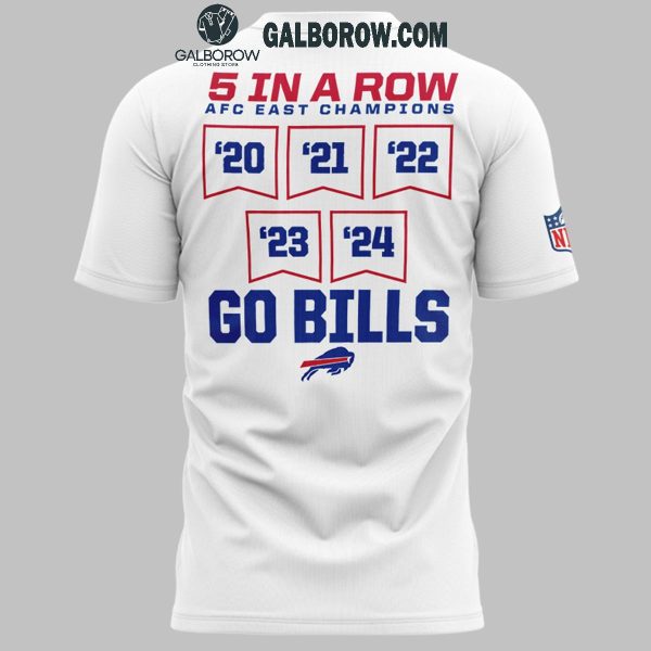 Buffalo Bills 2024 AFC East Division Champions 5 Straight Go Bills Hoodie T-Shirt