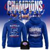 Buffalo Bills 5 Straight AFC East Division Titles 2020-2024 Go Bills Blue Hoodie T-Shirt