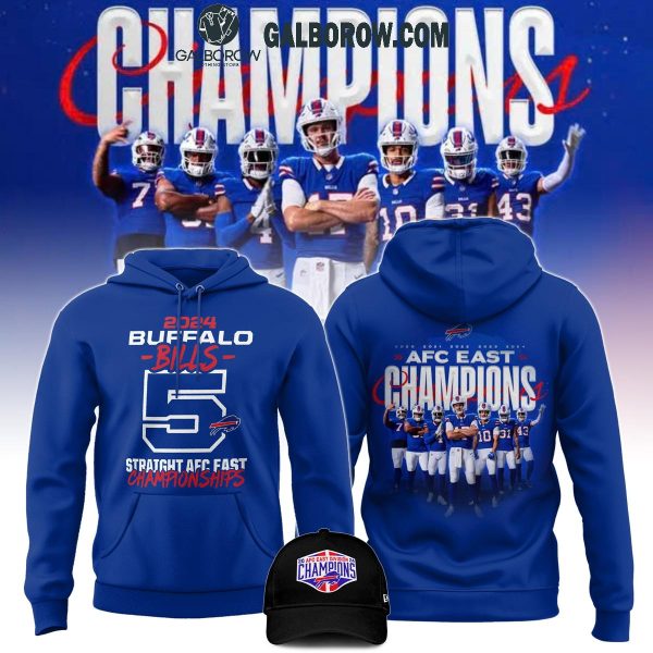 Buffalo Bills 2024 AFC East Division Champions Locker Room Hoodie T-Shirt