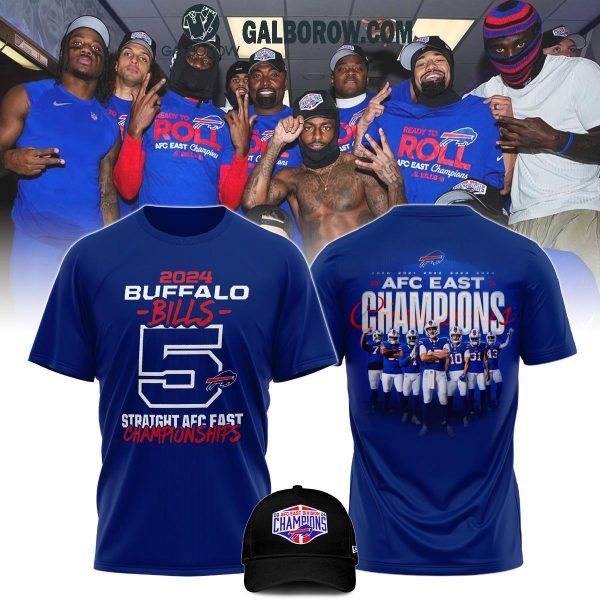 Buffalo Bills 2024 AFC East Division Champions Locker Room Hoodie T-Shirt