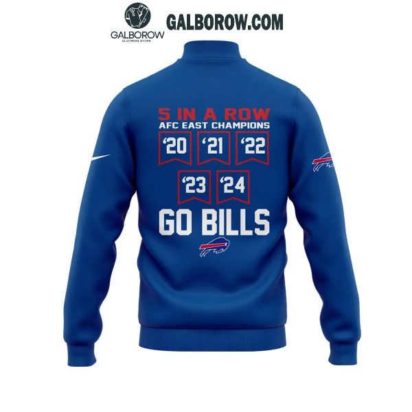 Buffalo Bills AFC East Division Champions 2024 Go Bills 5 Times Baseball Jacket