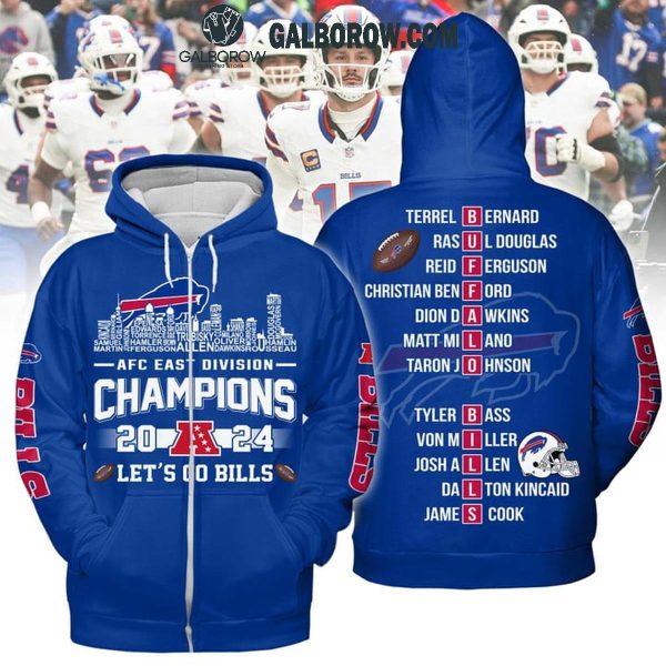 Buffalo Bills AFC East Division Champions 2024 Let’s Go Bills Hoodie T-Shirt Blue Style