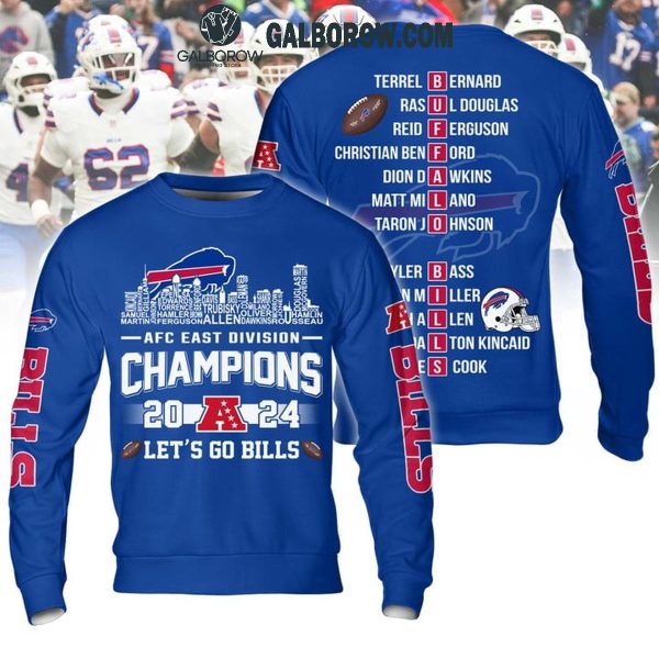 Buffalo Bills AFC East Division Champions 2024 Let’s Go Bills Hoodie T-Shirt Blue Style