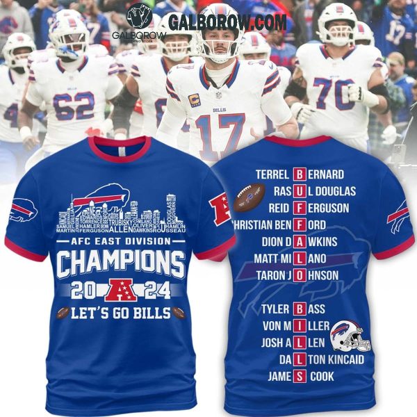 Buffalo Bills AFC East Division Champions 2024 Let’s Go Bills Hoodie T-Shirt Blue Style