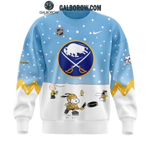 Buffalo Sabres Cheerful Christmas Of Peanuts Friends 2024 Hoodie T-Shirt