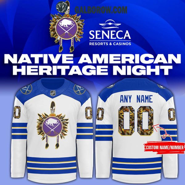 Buffalo Sabres Native American Heritage Month Honor Personalized Hockey Jersey