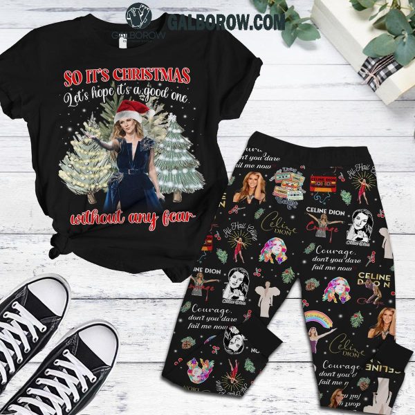 Celine Dion It’s Christmas Without Any Fear Fleece Pajamas Set